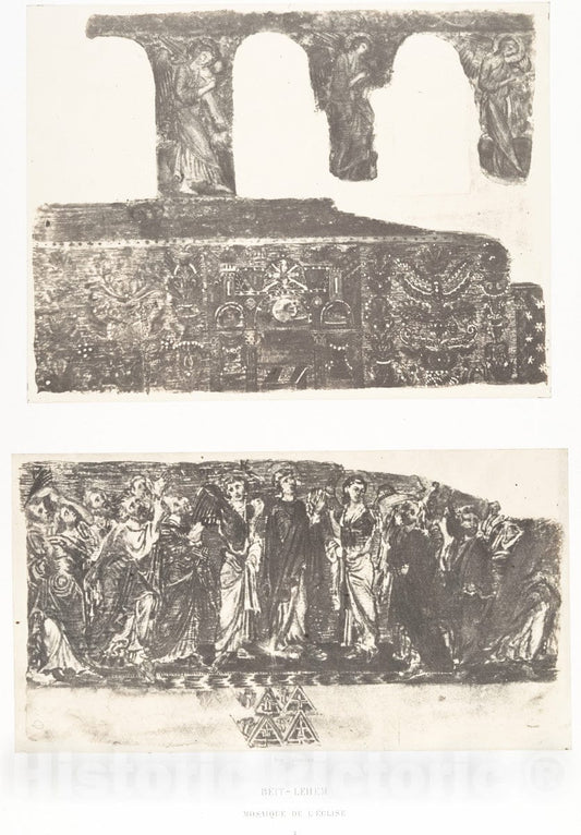 Photo Print : Auguste Salzmann - Beit-Lehem, Mosaïque de l'Église II : Vintage Wall Art
