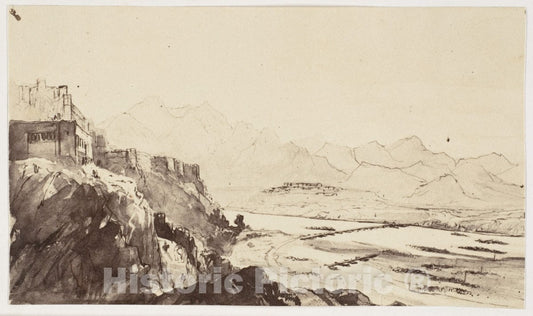 Photo Print : Attock on The Indus River- from a Drawing : Vintage Wall Art
