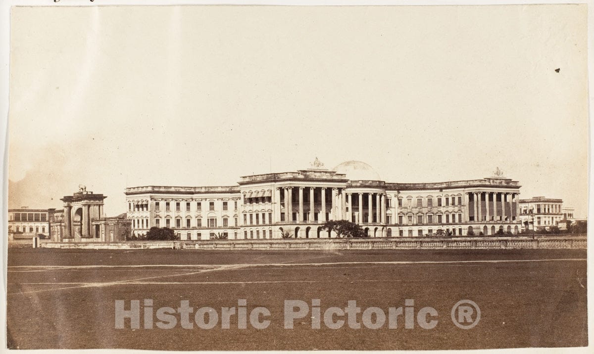 Photo Print : South West View of Government House, Calcutta : Vintage Wall Art
