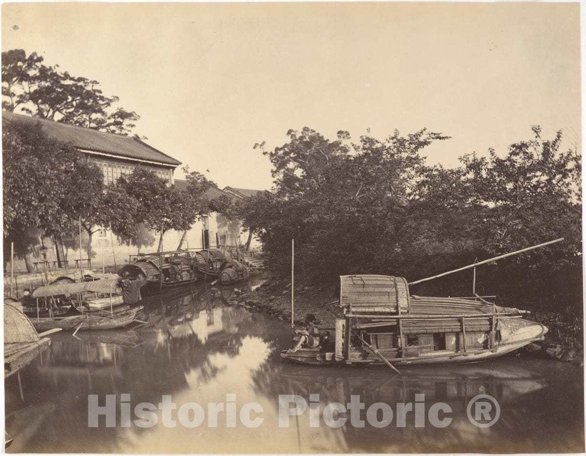 Photo Print : John Thomson - A Creek in Canton 2 : Vintage Wall Art