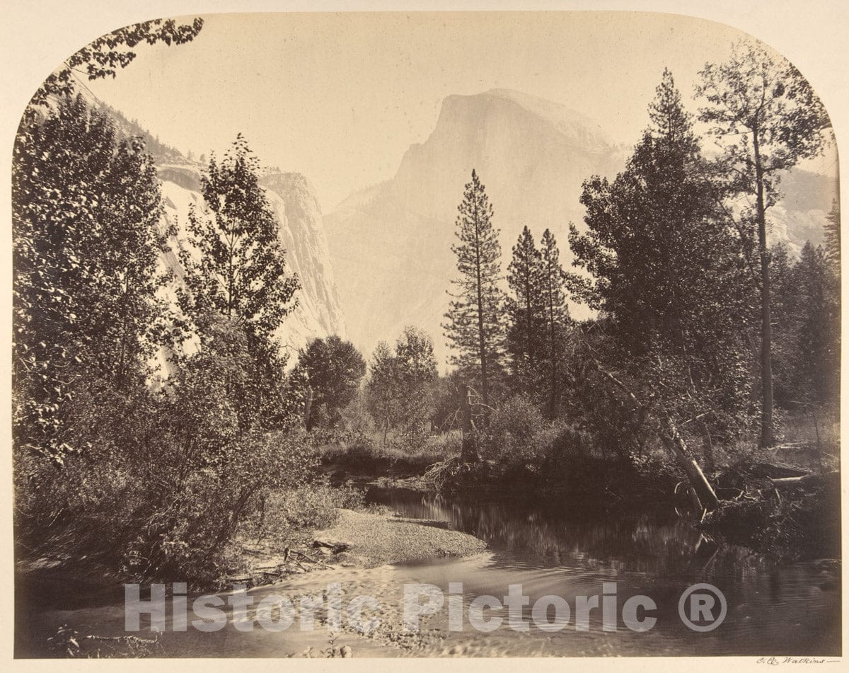 Photo Print : Carleton E. Watkins - Tasayac, or The Half Dome, 4967 Feet : Vintage Wall Art