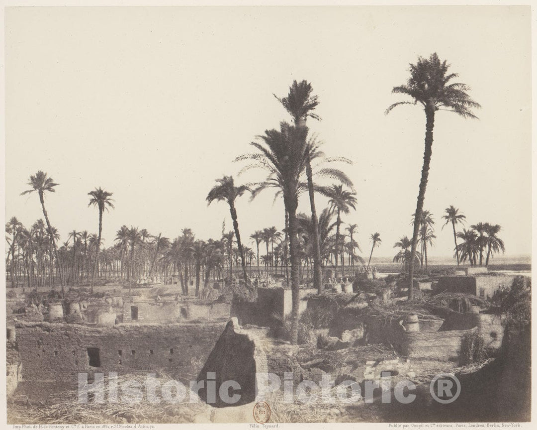 Photo Print : Félix Teynard - Abâzîz, Intérieur d'un Village Arabe : Vintage Wall Art