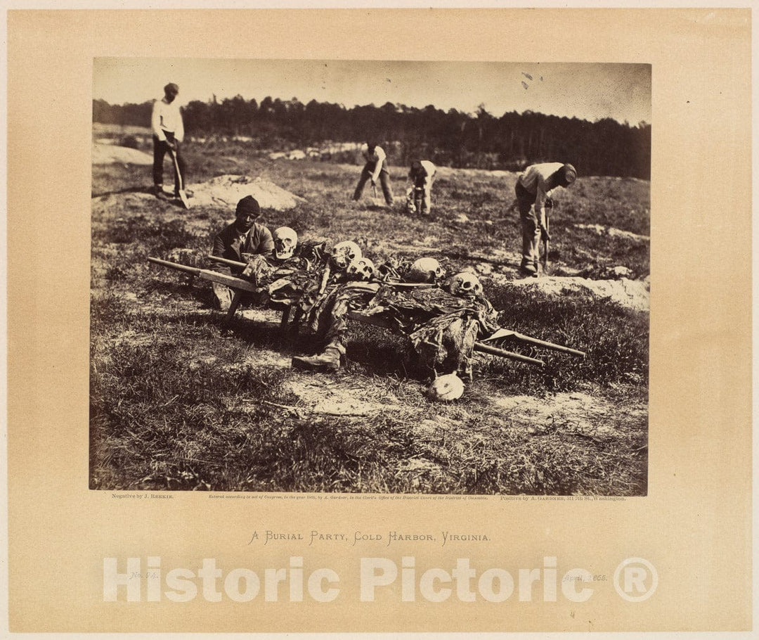 Photo Print : John Reekie - A Burial Party, Cold Harbor, Virginia. : Vintage Wall Art