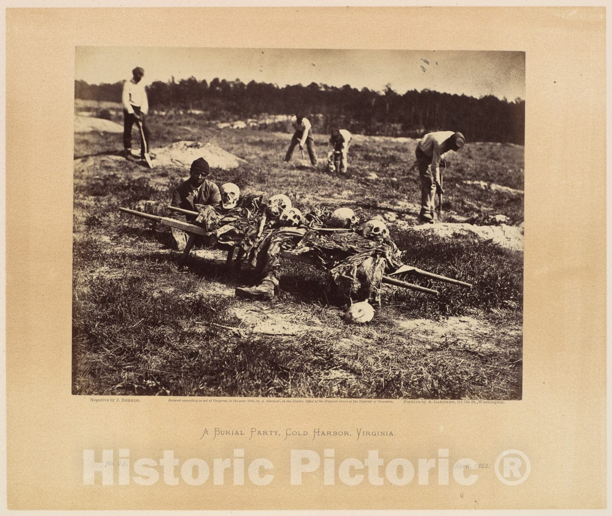 Photo Print : John Reekie - A Burial Party, Cold Harbor, Virginia. : Vintage Wall Art