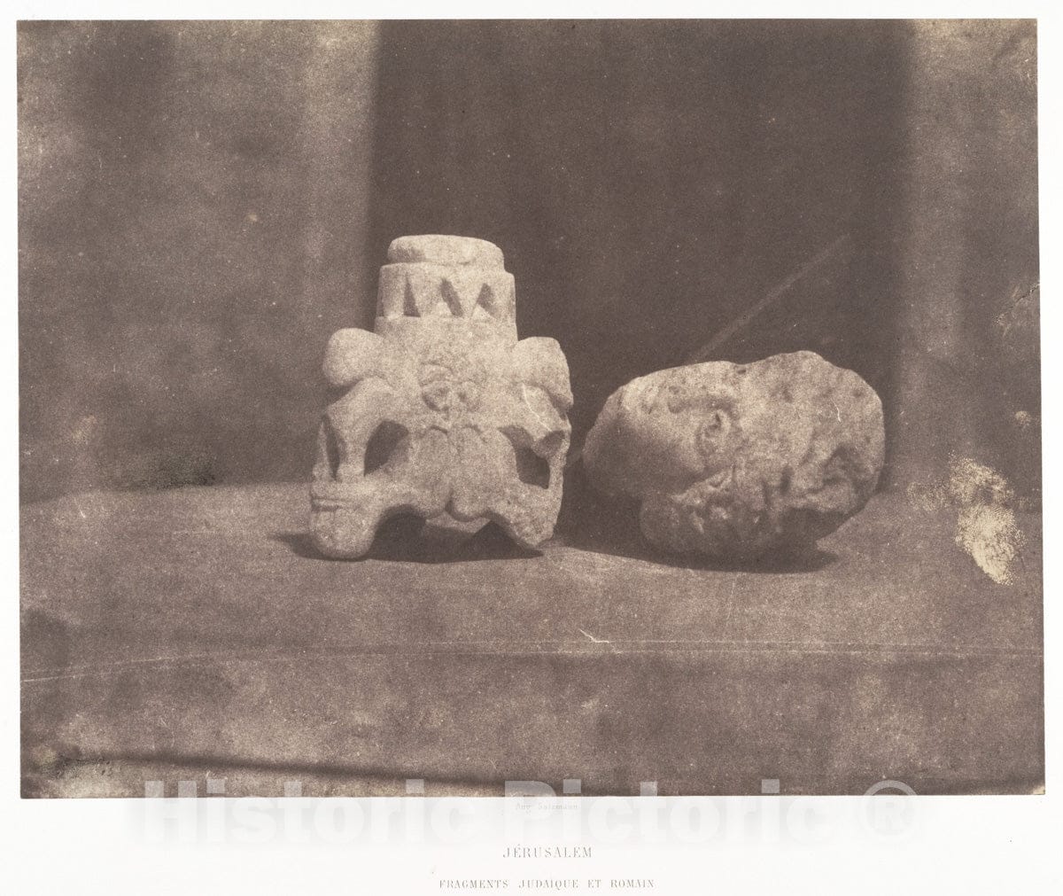 Photo Print : Auguste Salzmann - Jérusalem, Fragments judaïque et Romain : Vintage Wall Art
