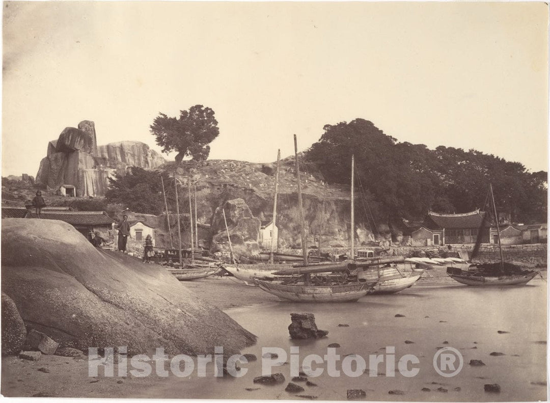 Photo Print : John Thomson - Amoy Fishing Boats : Vintage Wall Art