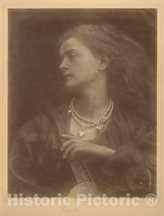 Photo Print : Julia Margaret Cameron - and Enid Sang : Vintage Wall Art