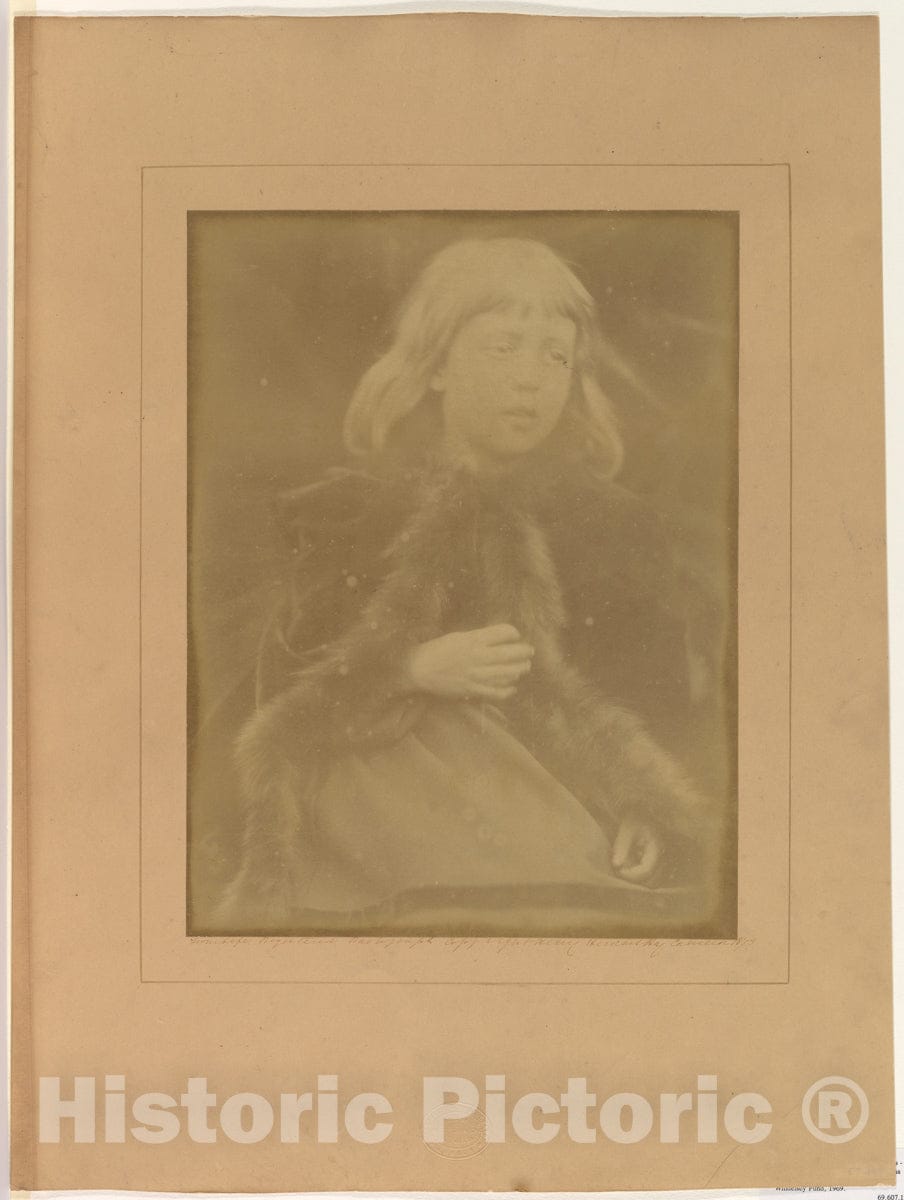 Photo Print : Julia Margaret Cameron - Unidentified Child 2 : Vintage Wall Art