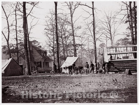 Photo Print : Andrew Joseph Russell - General Butler's Headquarters, Chapin's Farm, Virginia : Vintage Wall Art
