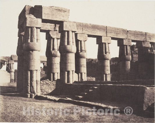 Photo Print : Félix Teynard - Louksor (Thèbes), Construction Postérieure - Galeries - Parallèles : Vintage Wall Art