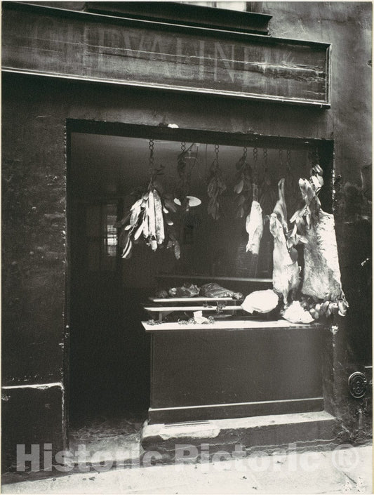 Photo Print : Eugène Atget - Boucherie, Rue Christine : Vintage Wall Art