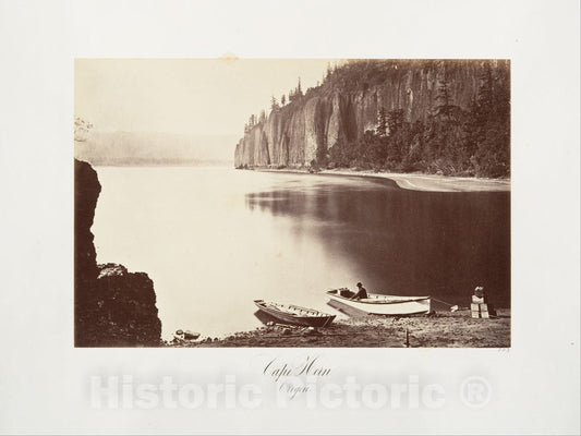 Photo Print : Carleton E. Watkins - Cape Horn, Oregon : Vintage Wall Art