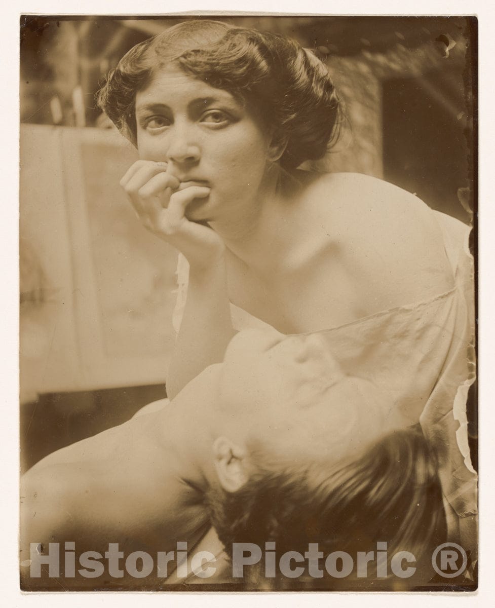 Photo Print : Alphonse Mucha - Study for a Decorative Panel : Vintage Wall Art