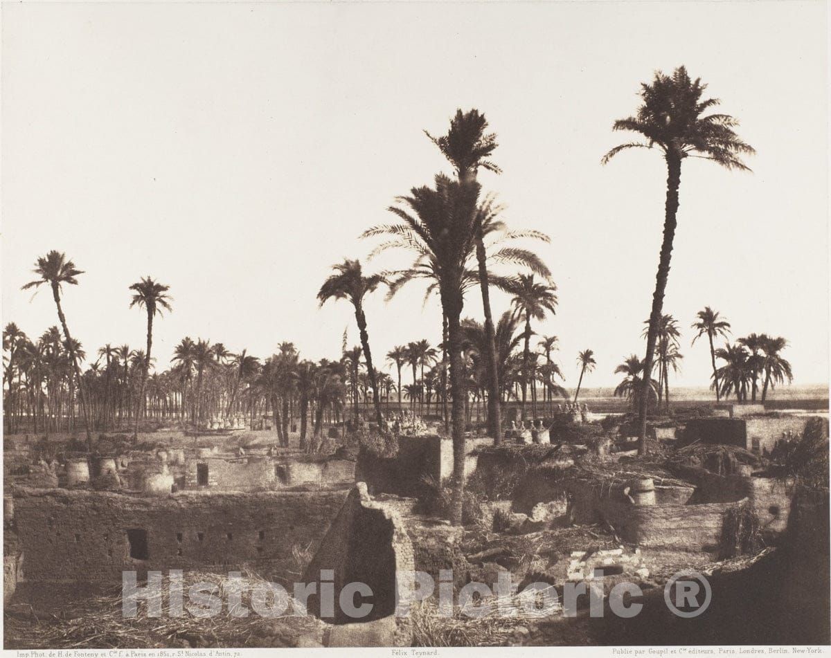 Photo Print : Félix Teynard - Abâzîz, Intérieure d'un Village Arabe : Vintage Wall Art