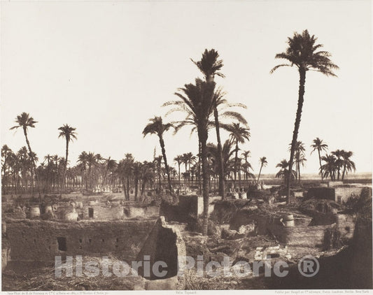 Photo Print : Félix Teynard - Abâzîz, Intérieure d'un Village Arabe : Vintage Wall Art