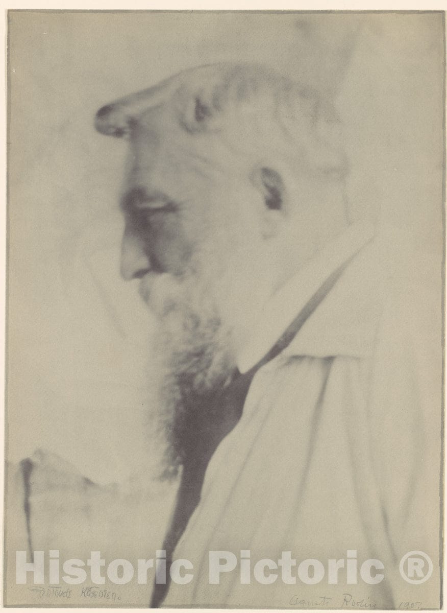 Photo Print : Gertrude Käsebier - Auguste Rodin : Vintage Wall Art