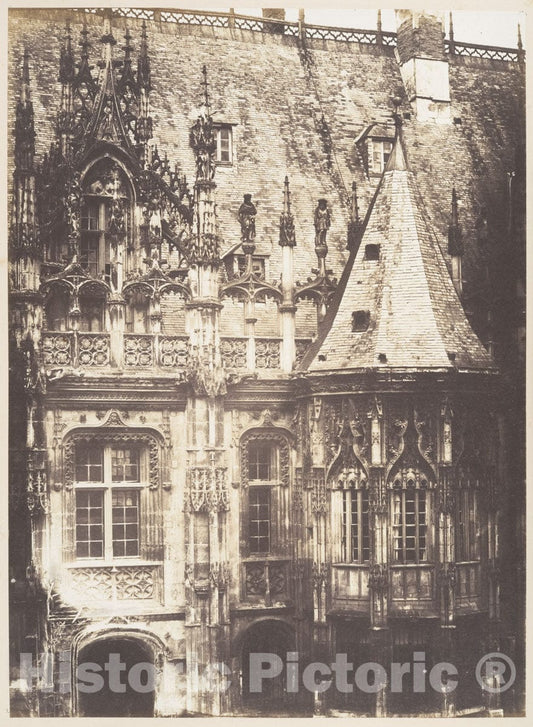 Photo Print : Edmond Bacot - Fragment du Palais de Justice, Rouen 1 : Vintage Wall Art