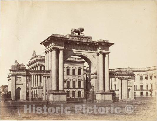 Photo Print : Captain R. B. Hill - Gateway to Government House, Calcutta : Vintage Wall Art