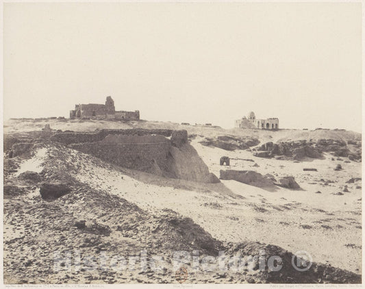 Photo Print : Félix Teynard - Assouan, Ruines de l'Ancienne Enciente Arabe, au Sud-Est de la Ville : Vintage Wall Art