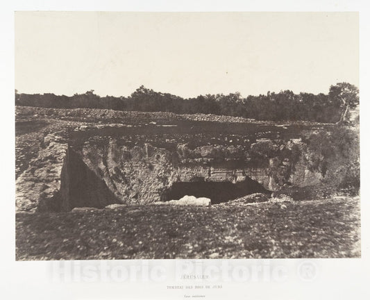 Photo Print : Auguste Salzmann - Jérusalem, Tombeau des Rois de Juda, Cour extérieure : Vintage Wall Art