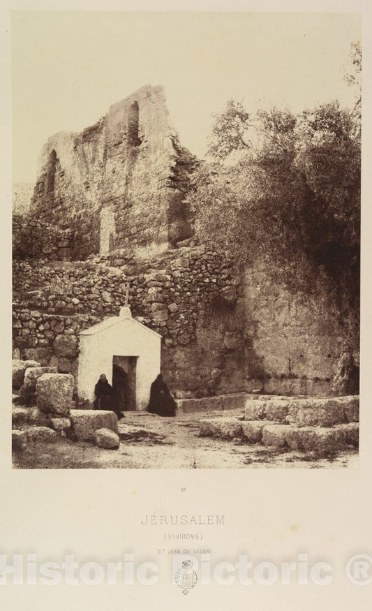 Photo Print : Louis de Clercq - Jérusalem. (Environs) St Jean du Désert : Vintage Wall Art