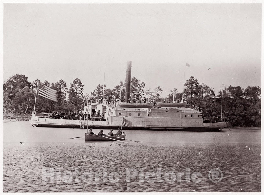 Photo Print : Timothy H. O'sullivan - Commodore Perry, Pamunkey River : Vintage Wall Art