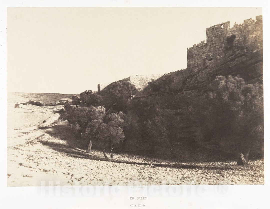Photo Print : Auguste Salzmann - Jérusalem, Côté Nord de Jérusalem : Vintage Wall Art