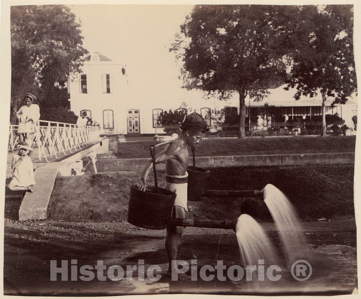 Photo Print : Street Sprinkler, Batavia : Vintage Wall Art