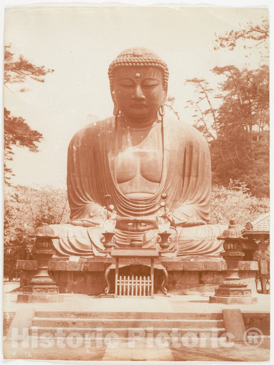 Photo Print : Adolf de Meyer - Daibutsu Great Buddha, K?toku-in Temple, Kamakura : Vintage Wall Art
