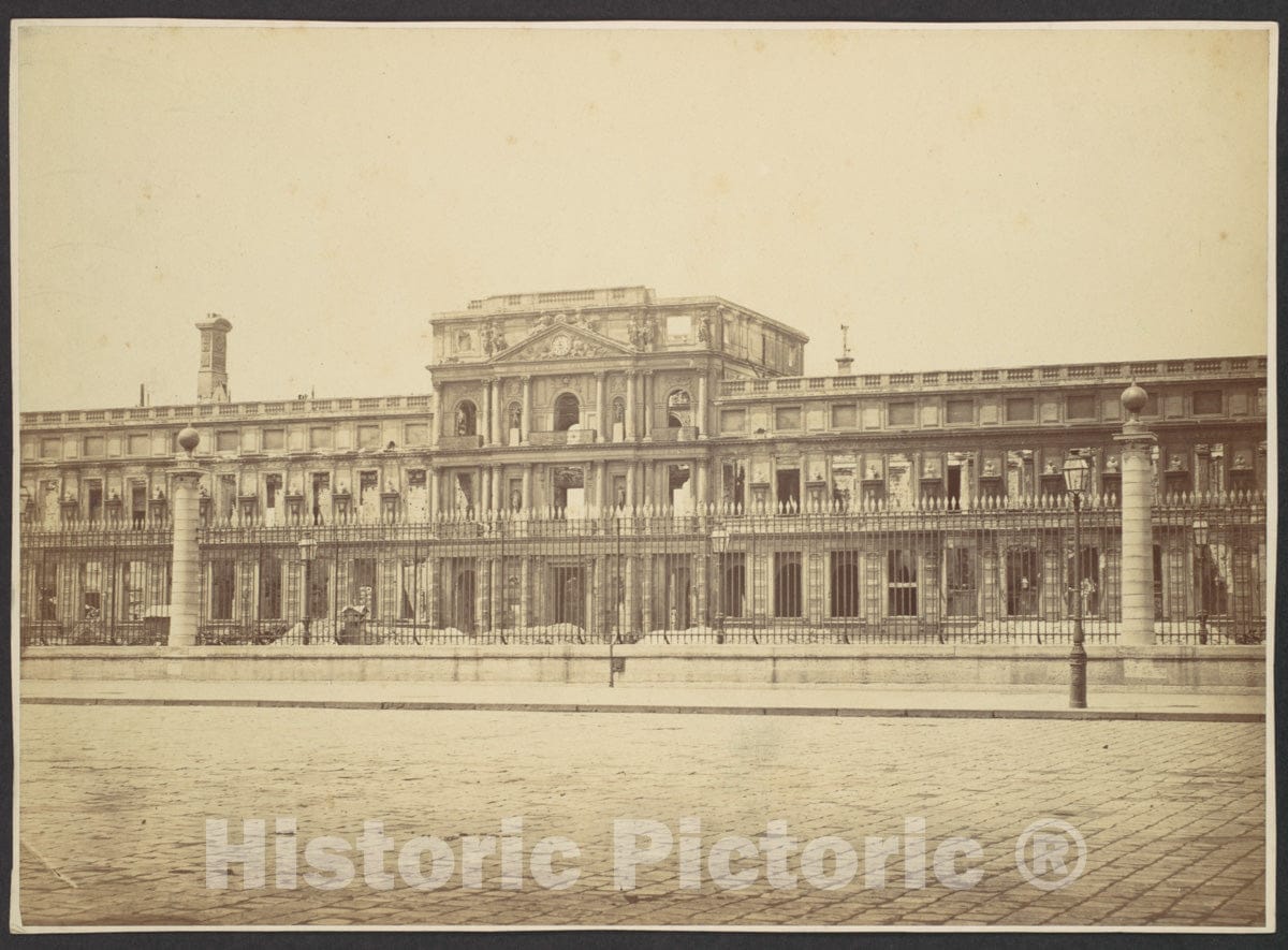 Photo Print : Hippolyte-Auguste Collard - The Tuileries After The Commune : Vintage Wall Art