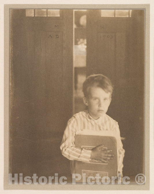 Photo Print : Clarence H. White - Boy with Camera Work : Vintage Wall Art