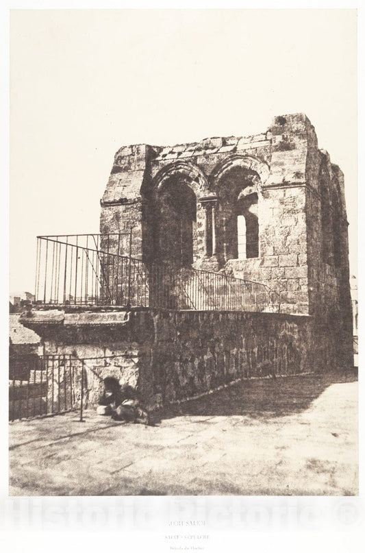 Photo Print : Auguste Salzmann - Jérusalem, Saint-Sépulcre, Détails du Clocher : Vintage Wall Art