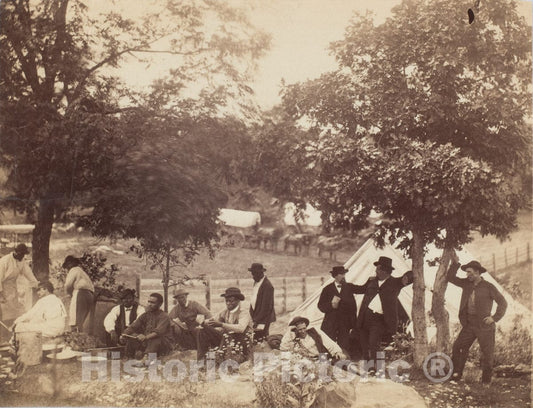 Photo Print : William Morris Smith - Camp of Captain Hoff, Rear View, Gettysburg, Pennsylvania : Vintage Wall Art