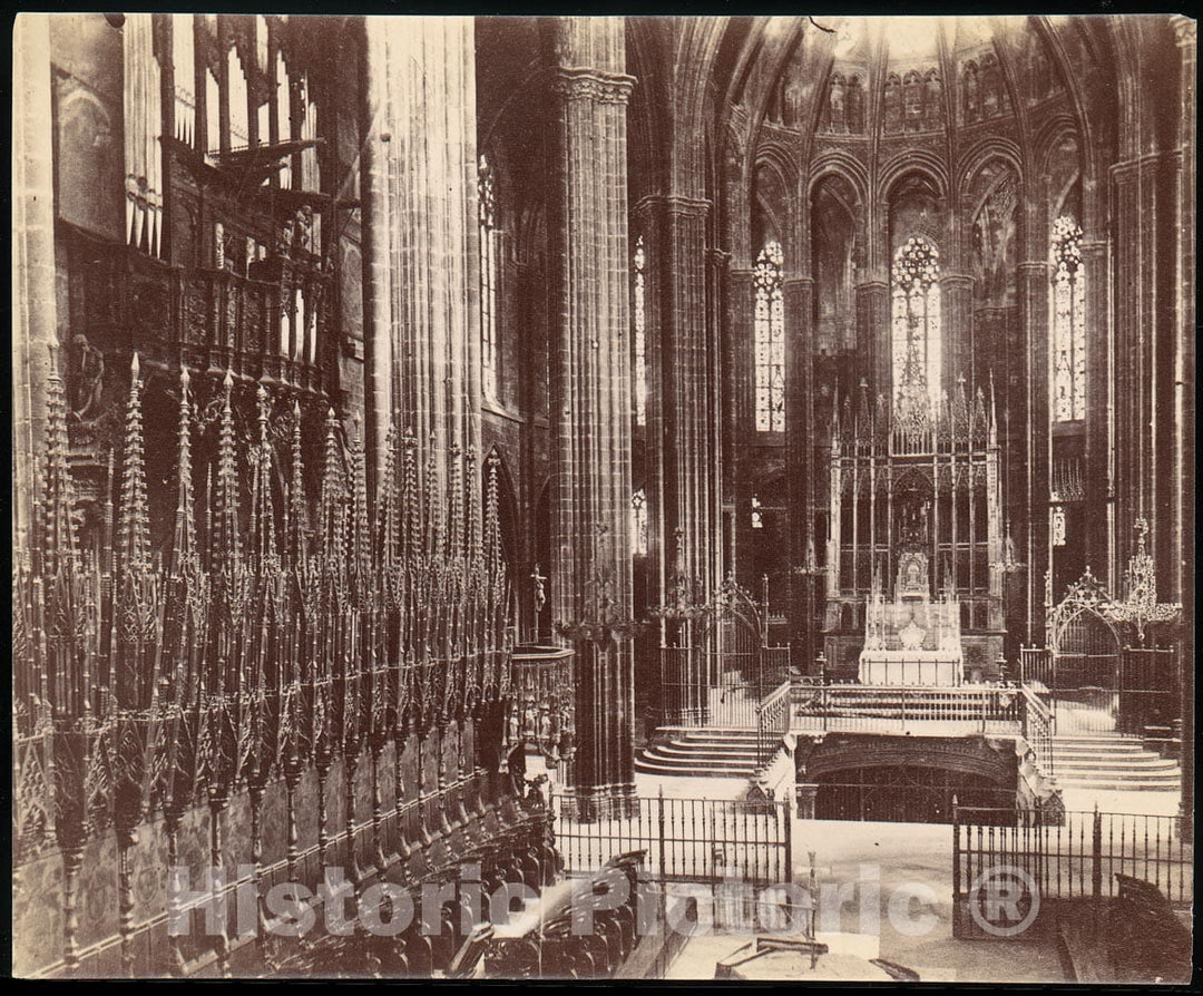 Photo Print : Cathderal of Barcelona : Vintage Wall Art