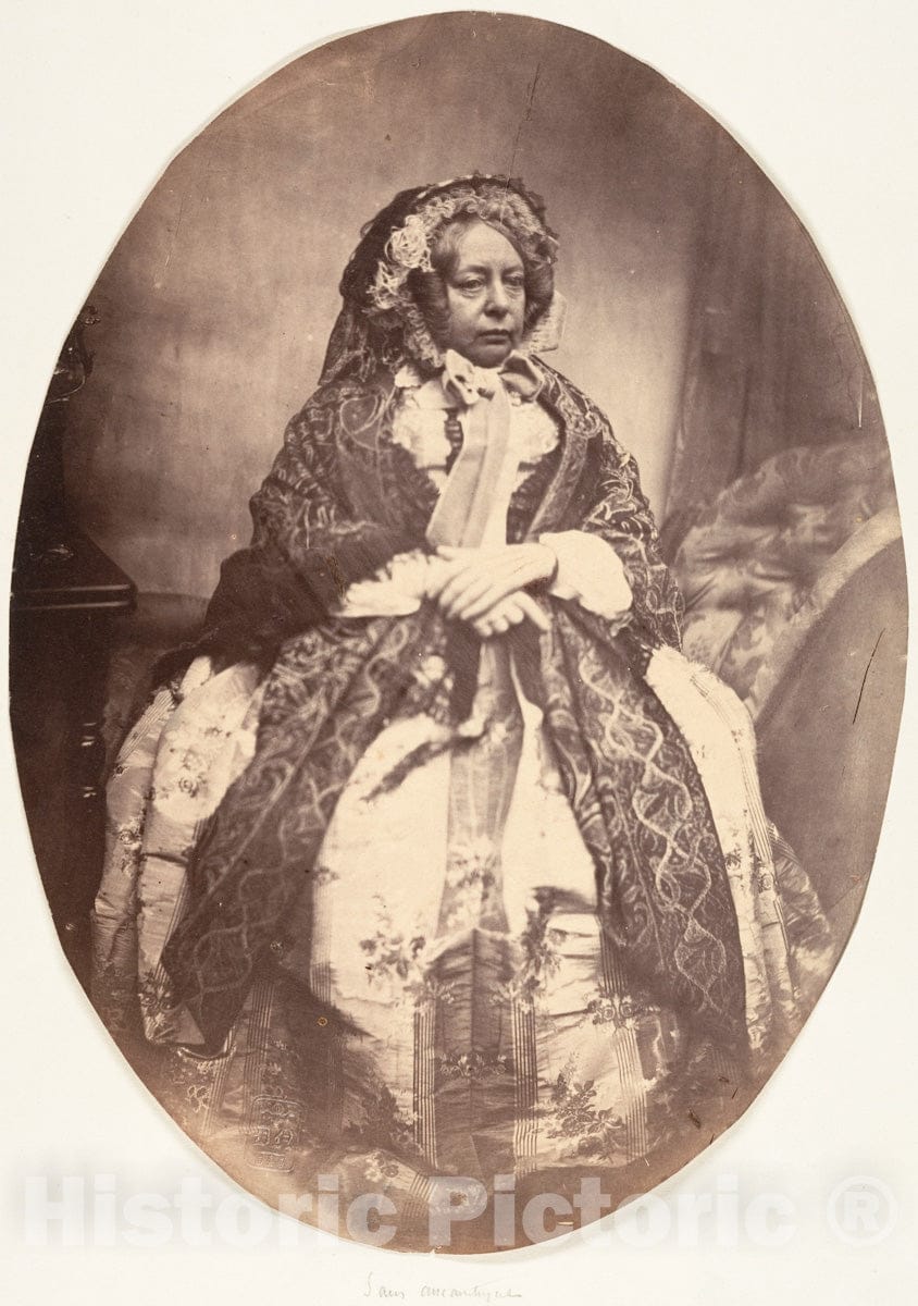 Photo Print : Louis-Pierre-Théophile Dubois de Nehaut - Elderly Lady Sitting 2 : Vintage Wall Art