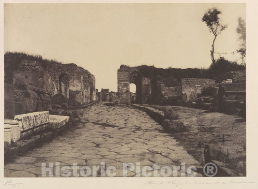 Photo Print : Firmin-Eugène Le Dien - Pompeii, Pompey’s Lane, Tomb Monument of Mamia : Vintage Wall Art