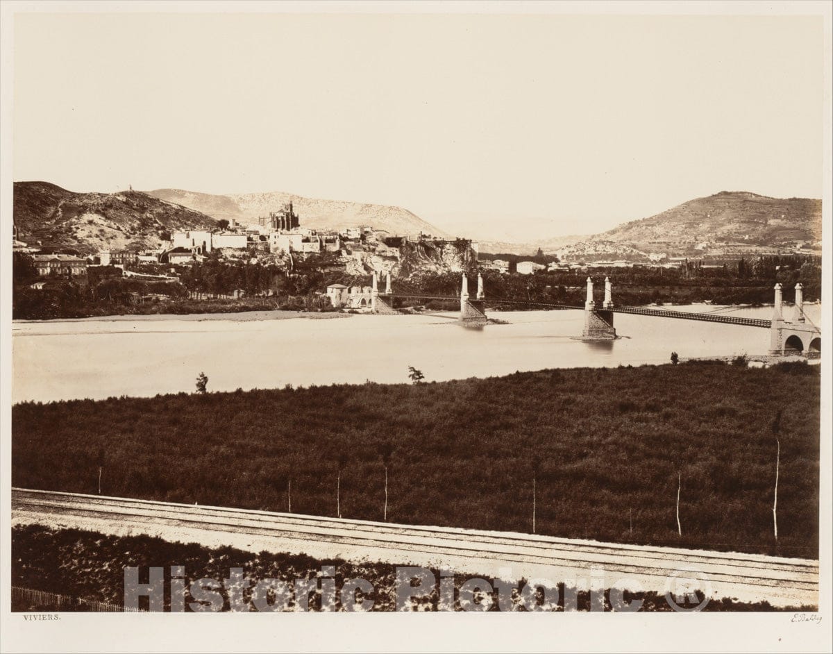 Photo Print : Édouard Baldus - Viviers : Vintage Wall Art