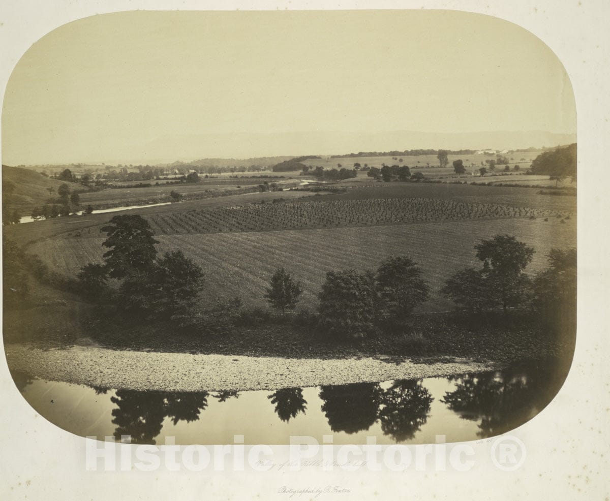 Photo Print : Roger Fenton - Valley of The Ribble and Pendle Hill : Vintage Wall Art
