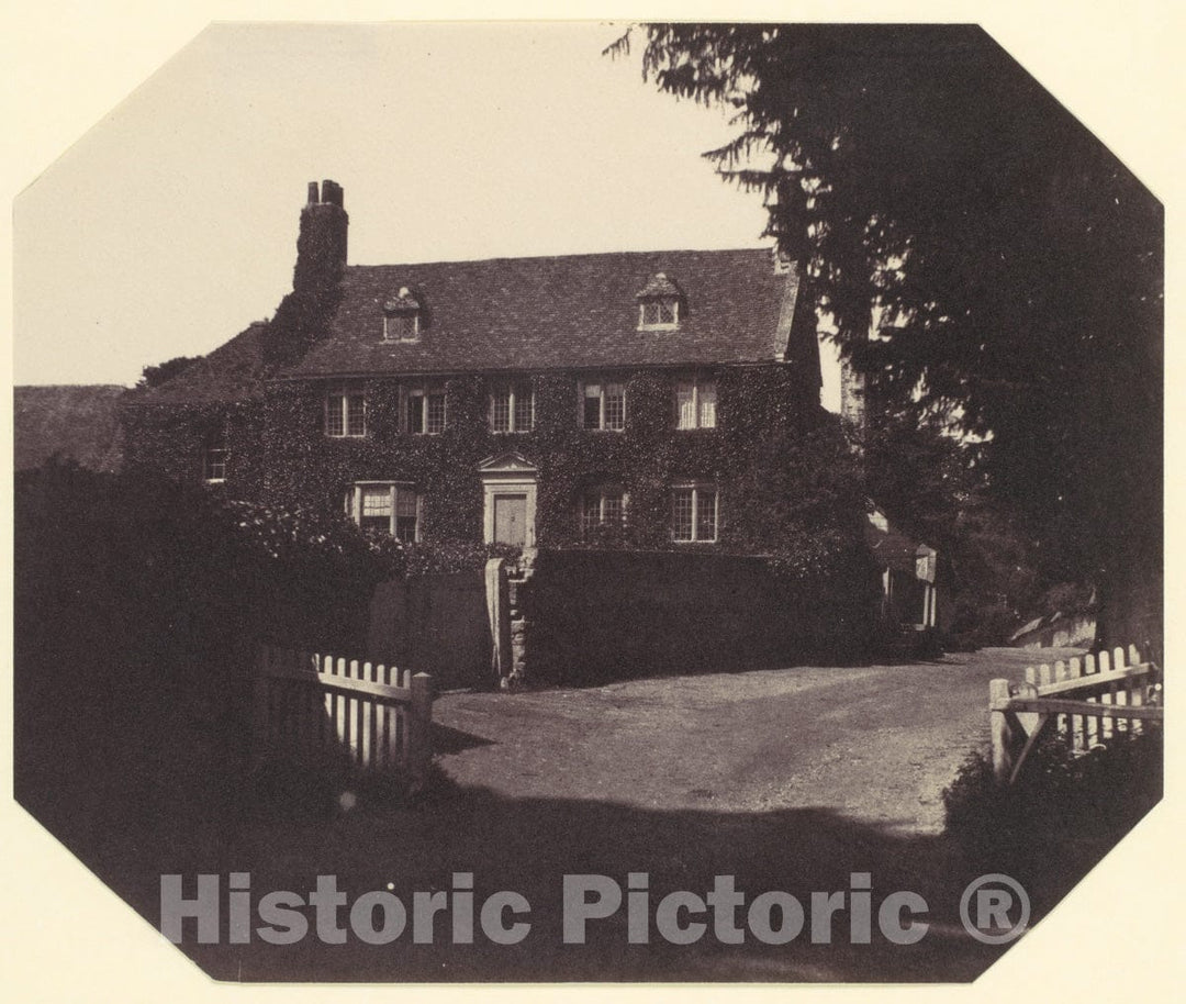 Photo Print : House and Picket Fence : Vintage Wall Art
