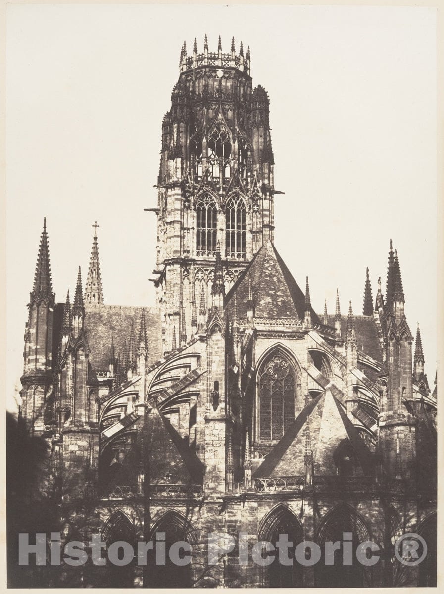 Photo Print : Edmond Bacot - Tour de Saint-Ouen, Rouen : Vintage Wall Art