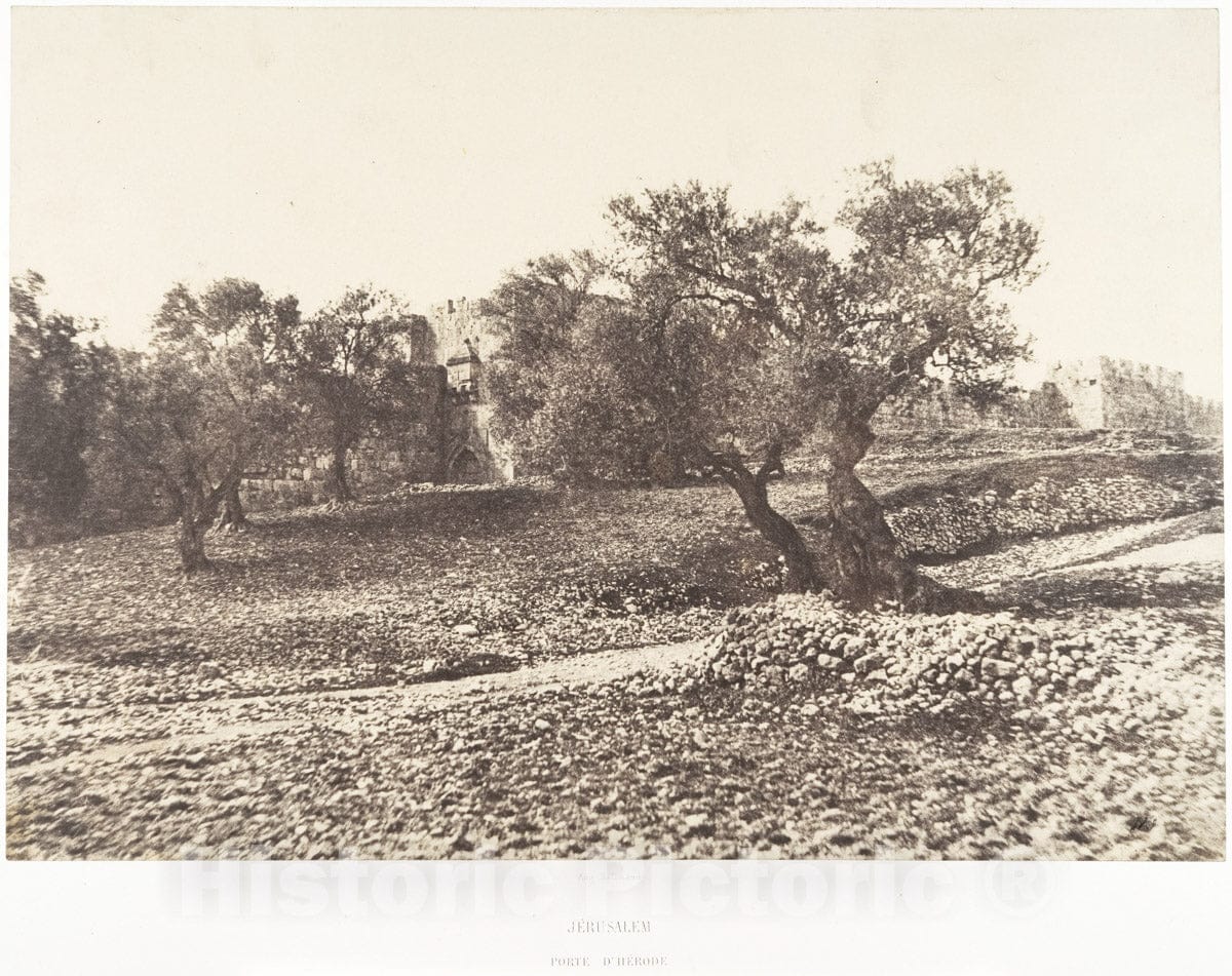 Photo Print : Auguste Salzmann - Jérusalem, Porte d'Hérode : Vintage Wall Art