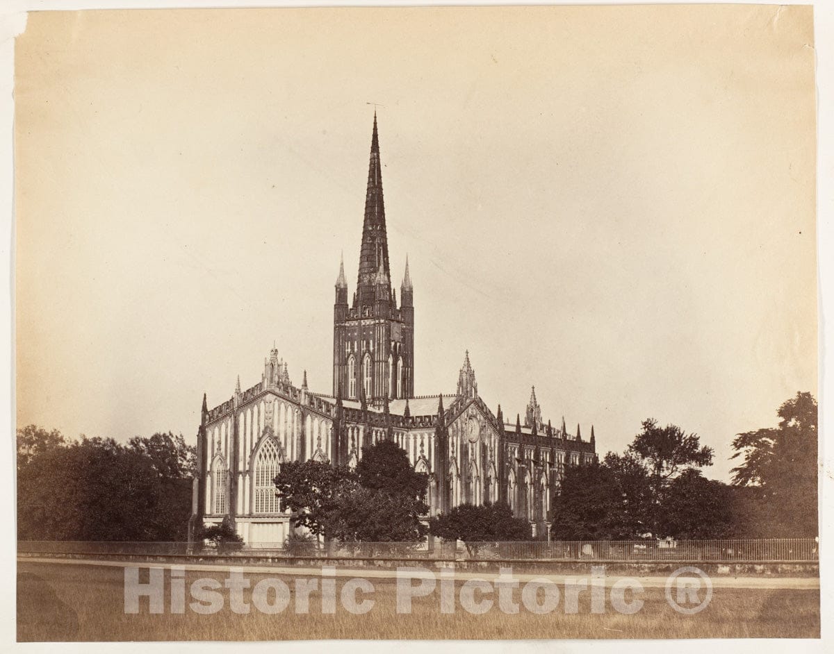 Photo Print : The Cathedral, Calcutta : Vintage Wall Art