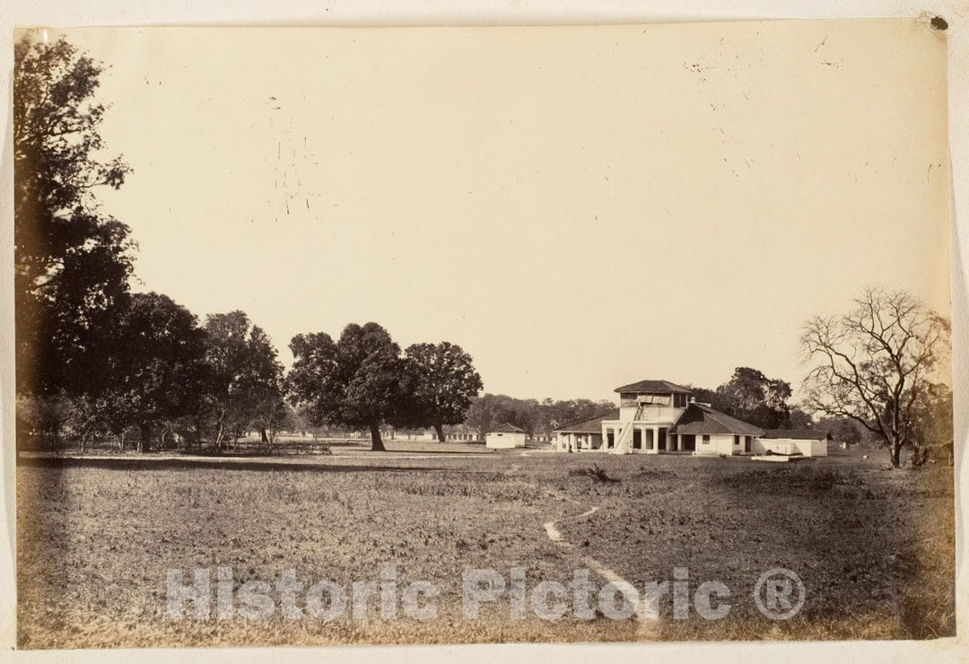 Photo Print : View of Bungalow and Grounds : Vintage Wall Art
