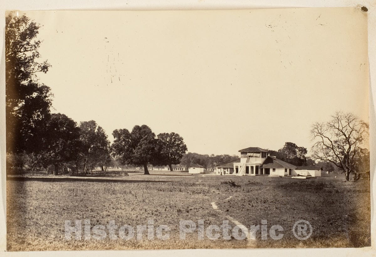 Photo Print : View of Bungalow and Grounds : Vintage Wall Art