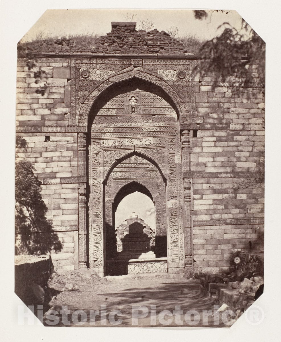Photo Print : Tomb at The Qutub Minar, Delhi : Vintage Wall Art