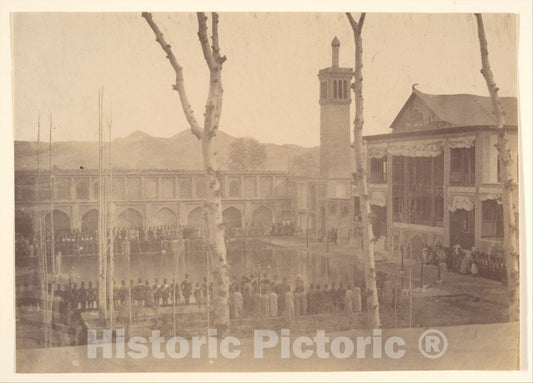 Photo Print : Possibly by Luigi Pesce - Palace of The Shah, Paying respects to The Shah/Fete de Salam, Teheran, Iran Same as 12 : Vintage Wall Art