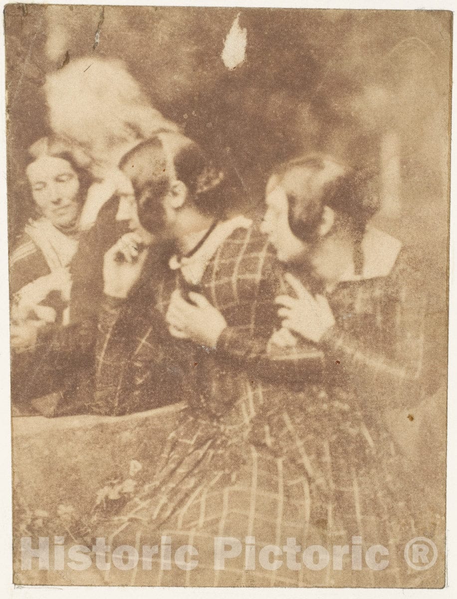 Photo Print : Hill and Adamson - John Henning with Group of Ladies : Vintage Wall Art