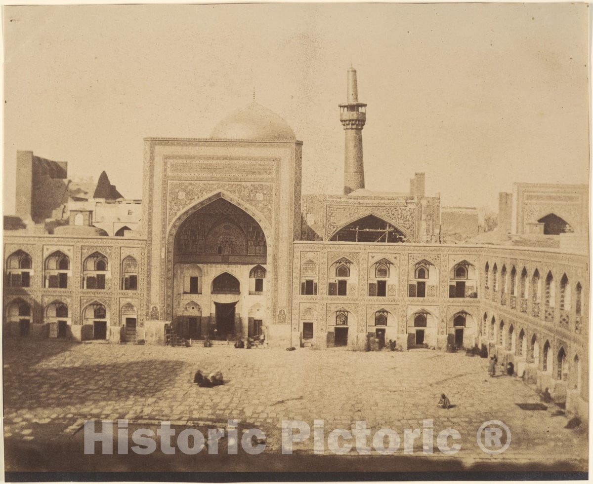 Photo Print : Possibly by Luigi Pesce - New Court of Imam Riza, Meshed : Vintage Wall Art