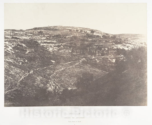 Photo Print : Auguste Salzmann - Jérusalem, Vallée de Josaphat, Face Ouest et Nord, 2 : Vintage Wall Art