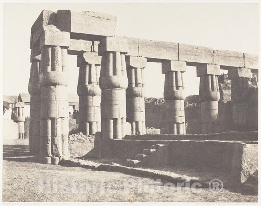Photo Print : Félix Teynard - Louksor (Thèbes), Construction Postérieure - Galeries Parallèles : Vintage Wall Art